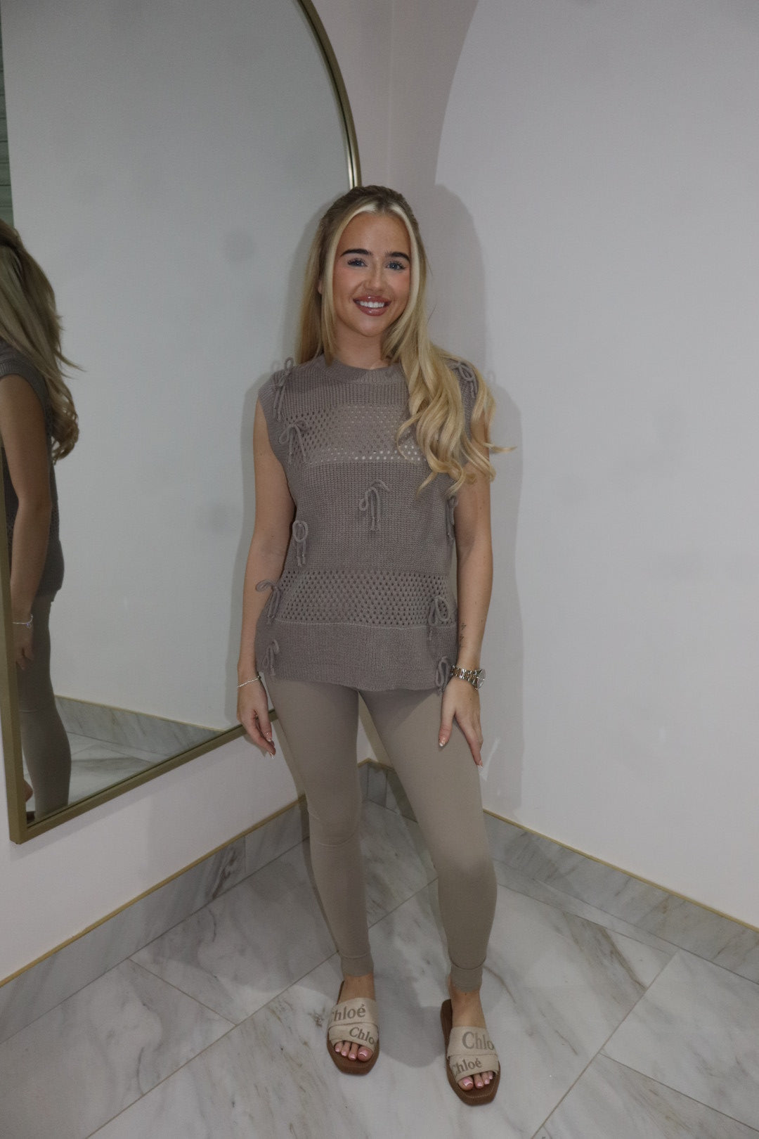 ‘Skims’ Leggings In Taupe