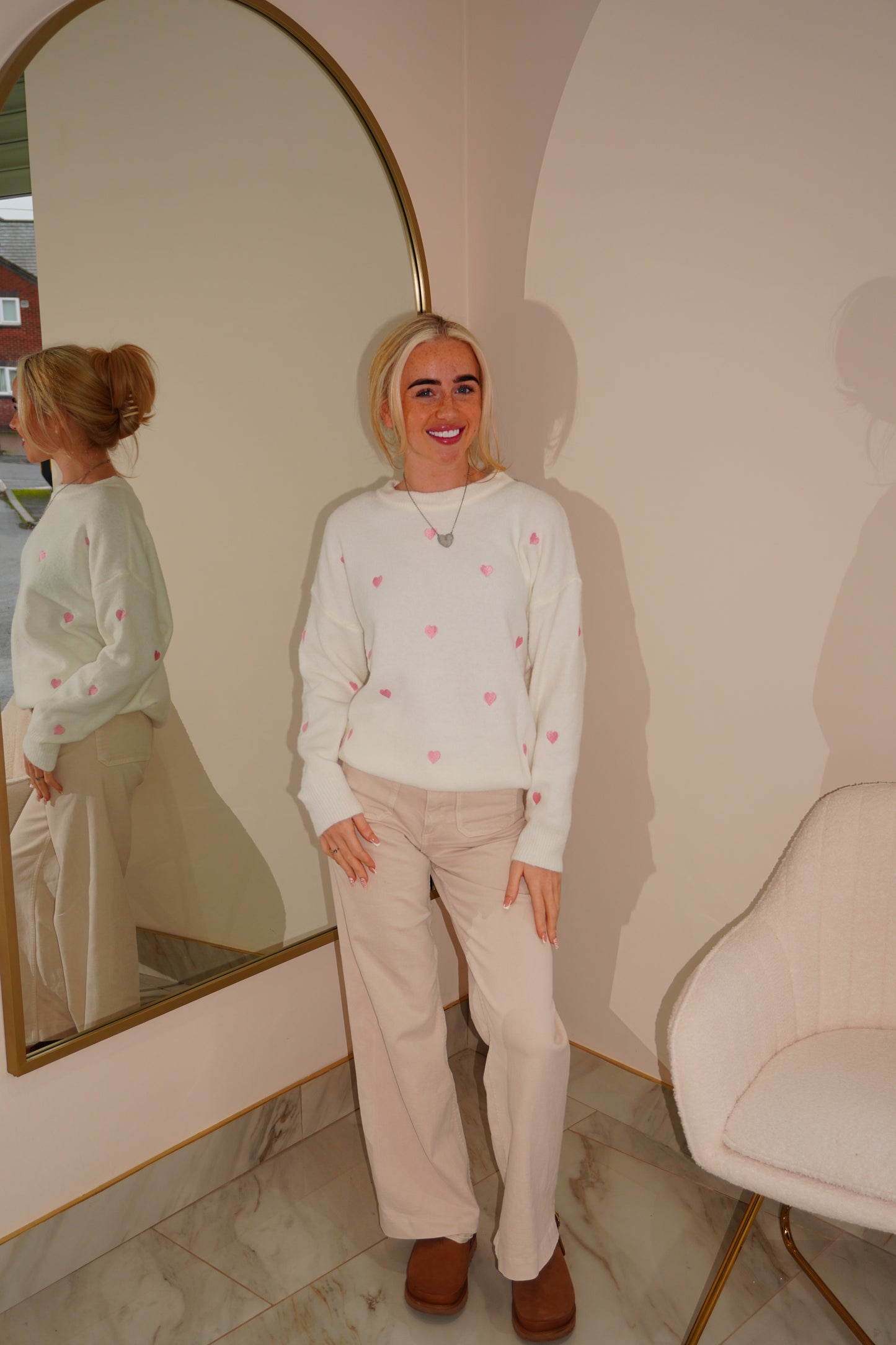 ‘Love’ Jumper In White