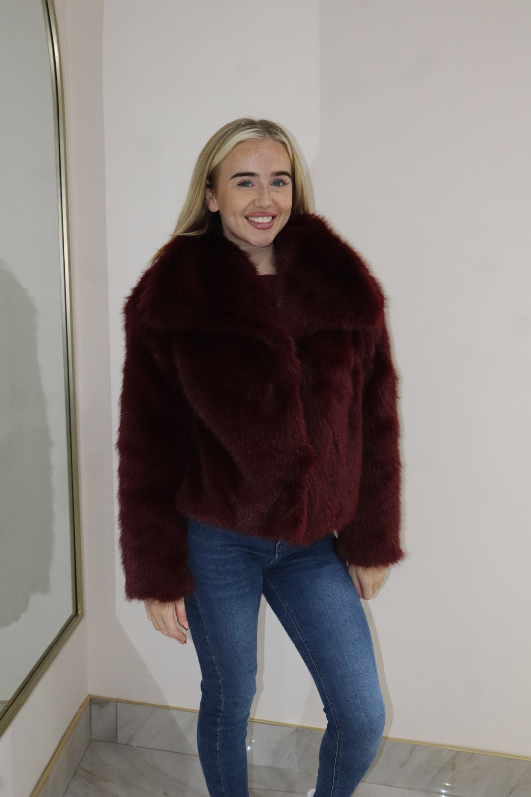 ‘Bear’ Coat In Cherry