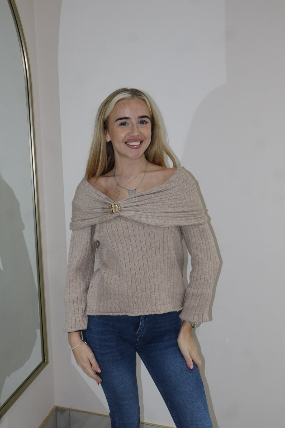 'Cosy' Jumper In Taupe