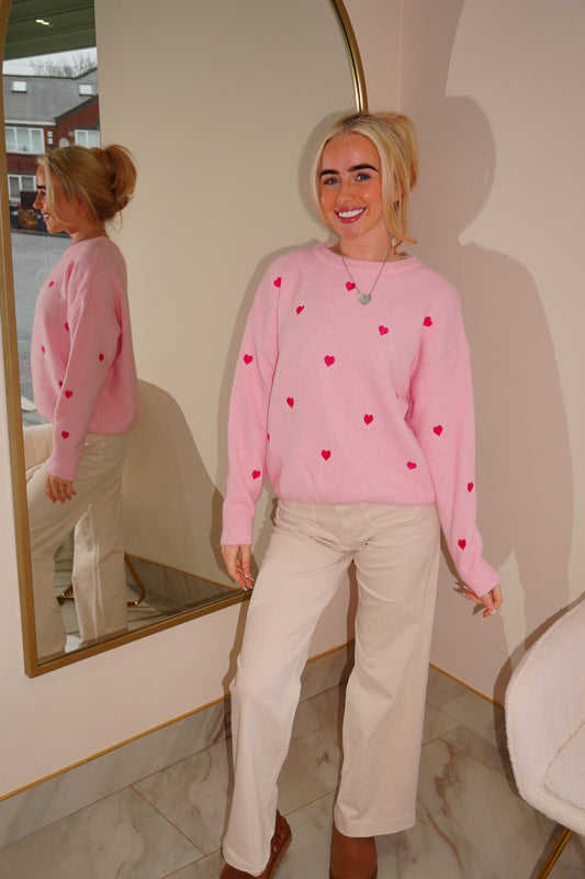 ‘Love’ Jumper In Pink