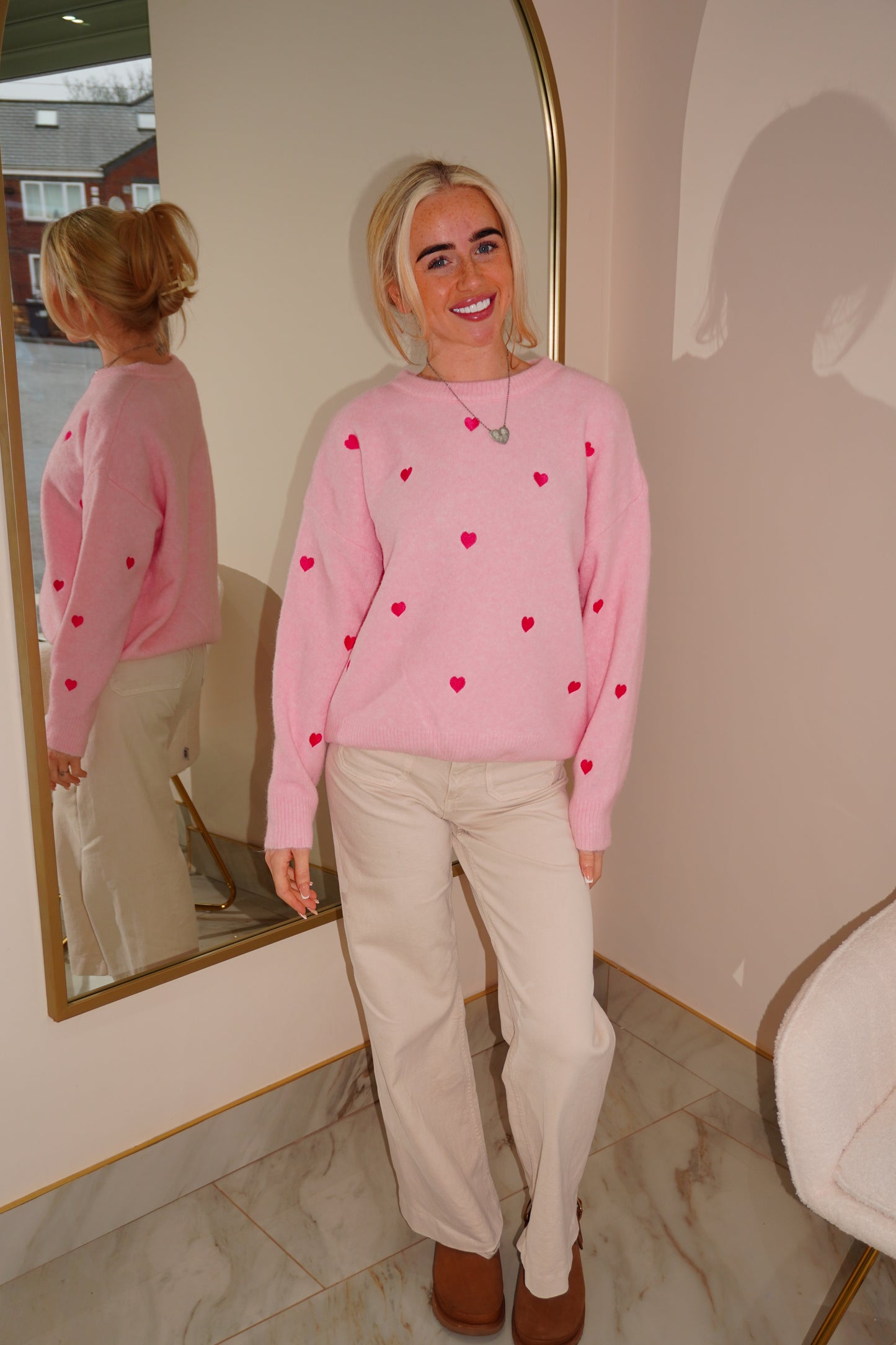 ‘Love’ Jumper In Pink