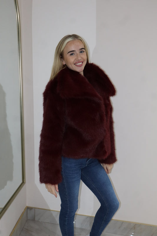 ‘Bear’ Coat In Cherry