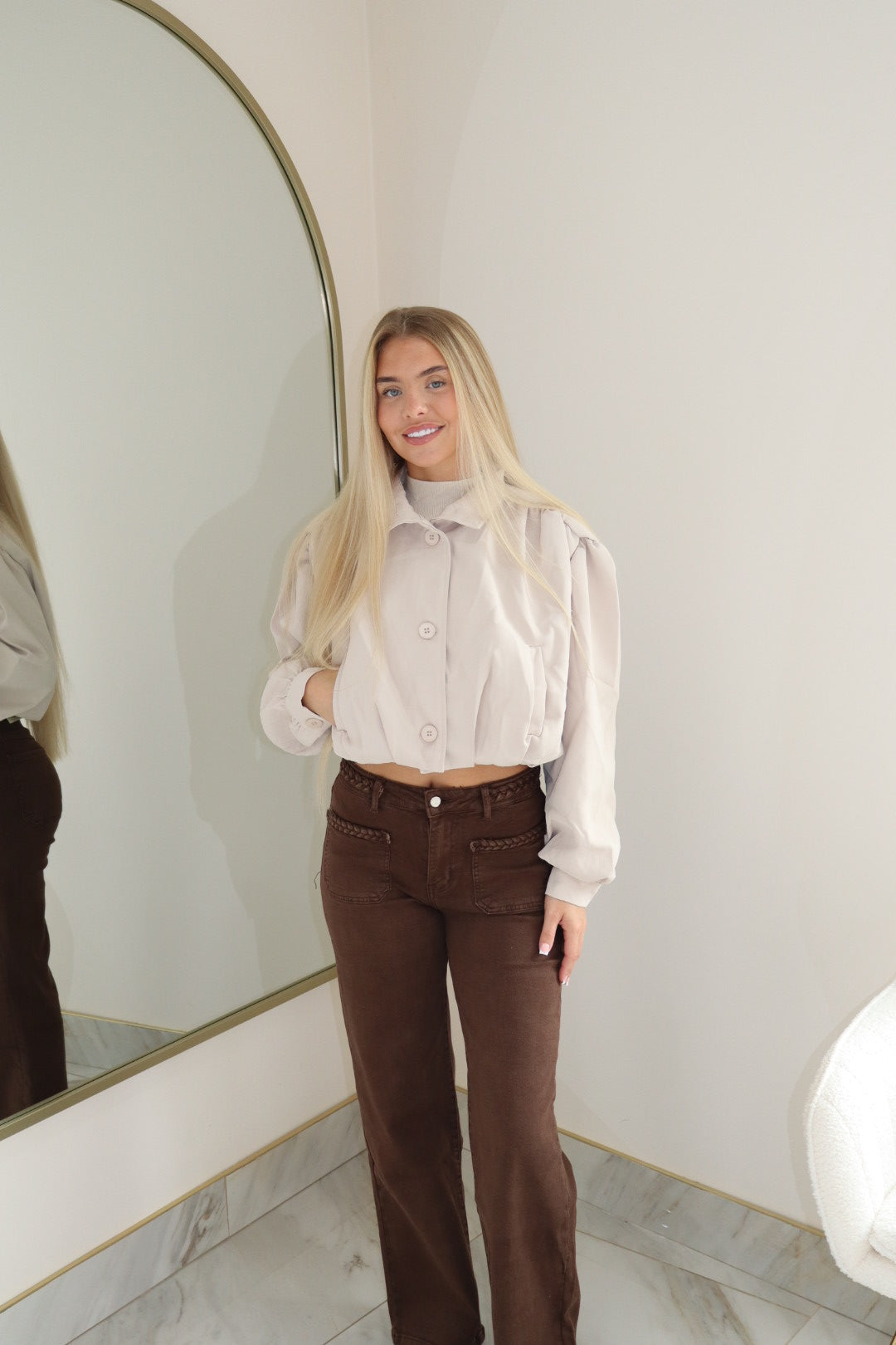‘London’ Jacket In Beige