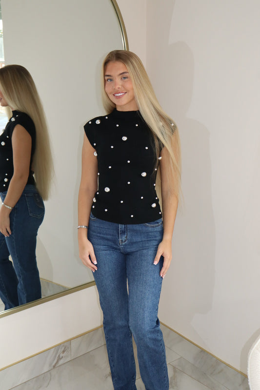 ‘Disco Ball’ Top In Black