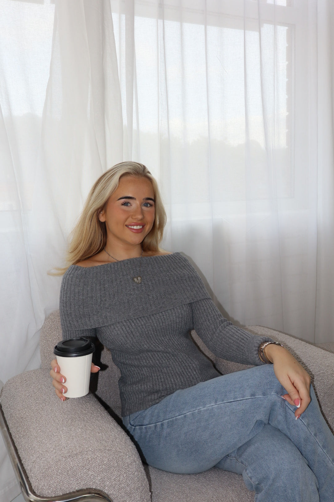 'Selene' Top In Grey