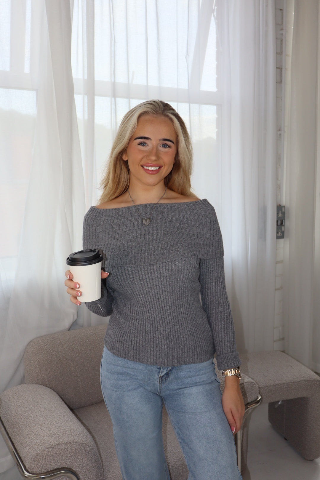 'Selene' Top In Grey