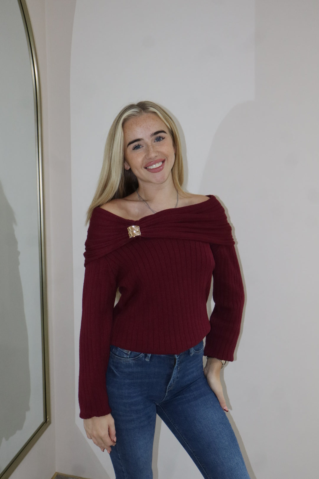 'Cosy' Jumper In Cherry