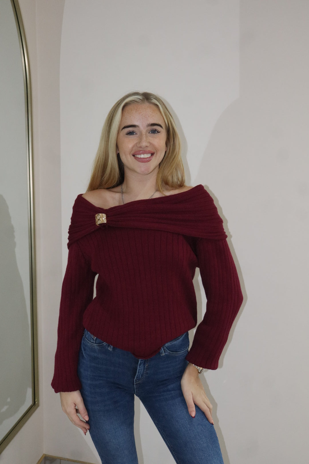 'Cosy' Jumper In Cherry